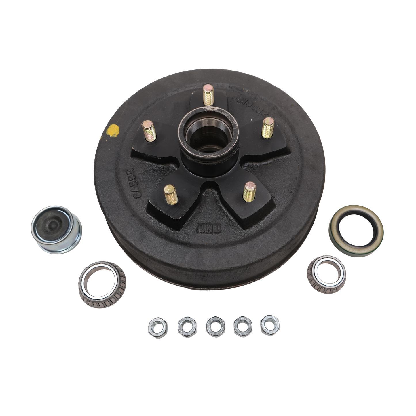 Drum, 5 on 5.5, For 3,500 Lbs. Brake Axle, Complete Kit