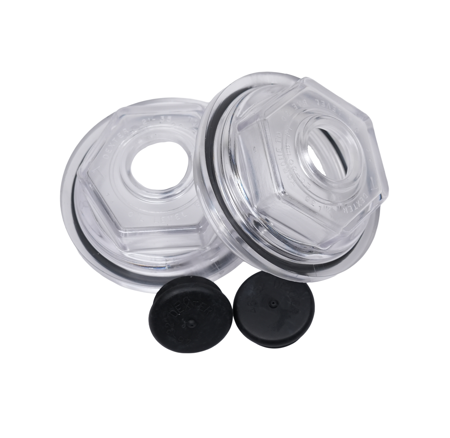 Oil Cap Kit, Dexter, Transparent, for 7K & 8K Oil Bath Axle, Cap Number: 21-35, Kit Number: K71-038-00