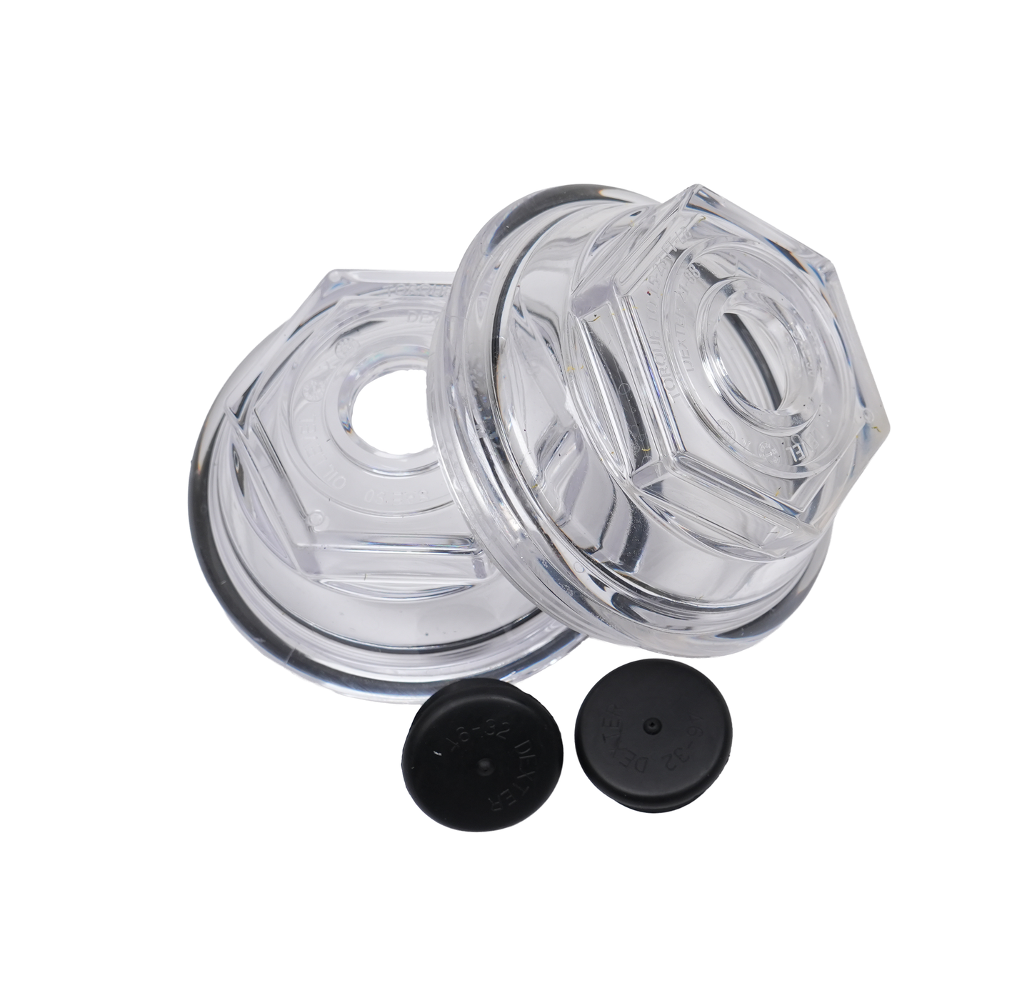 Oil Cap Kit, Dexter, Transparent, 2-Piece Hub, for 9K-10K GD Axle, Cap Number: 21-88, Kit Number: K71-704-00
