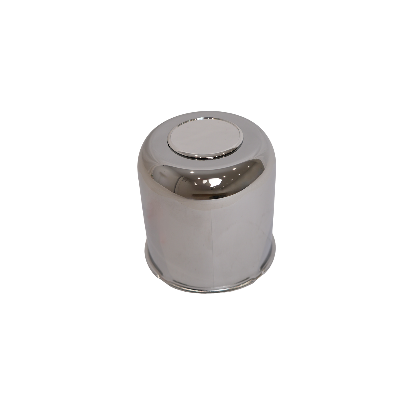 Cap Center, 4.25", Open End, Chromed, With Chromed Plug