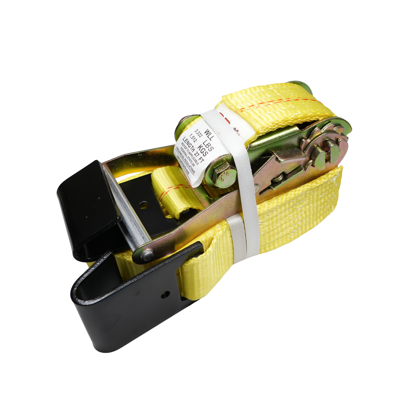 Ratchet, W/Tie Down Strap, 2" X 27', Flat Hooks, 10,000 Lbs