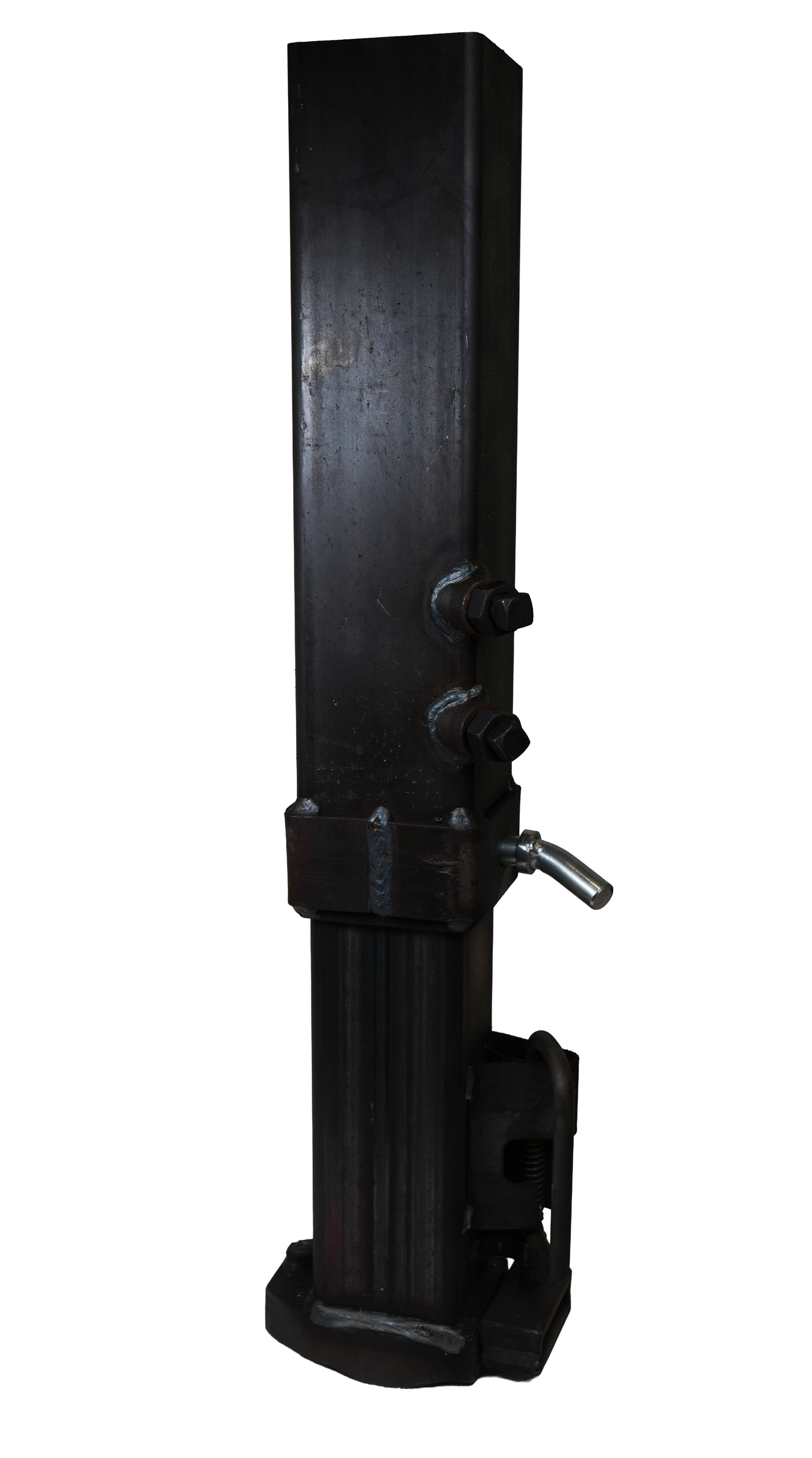 Coupler, Ram, 2,5/16", Gooseneck, 3/4" Load Bearing Pin, 8" Adjustable, 4.5" Square, Cast Cone-Shaped head, 25,000 Lbs