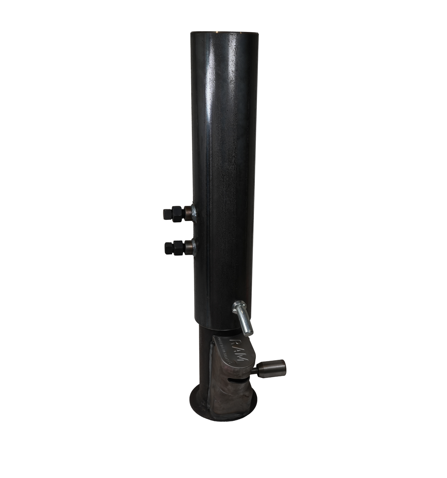 Coupler, Ram, 2,5/16", Self Letching, Gooseneck, 3/4" Load Bearing Pin, 8" Adjustable, Round, Raw Finish, 25,000 Lbs