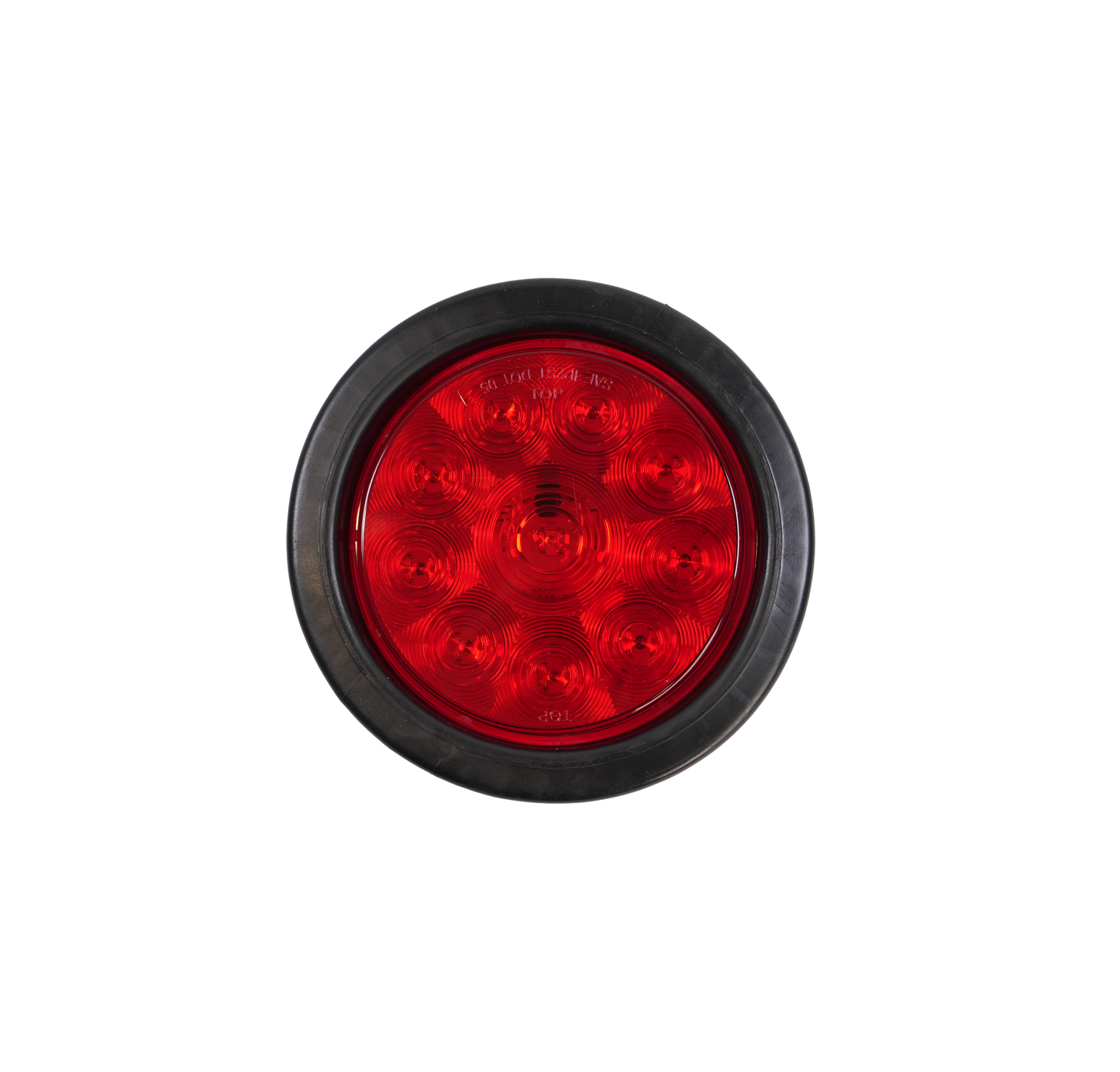Light, 4" Round, Stop, Turn & Tail, Red, Kit with Grommet & Plug