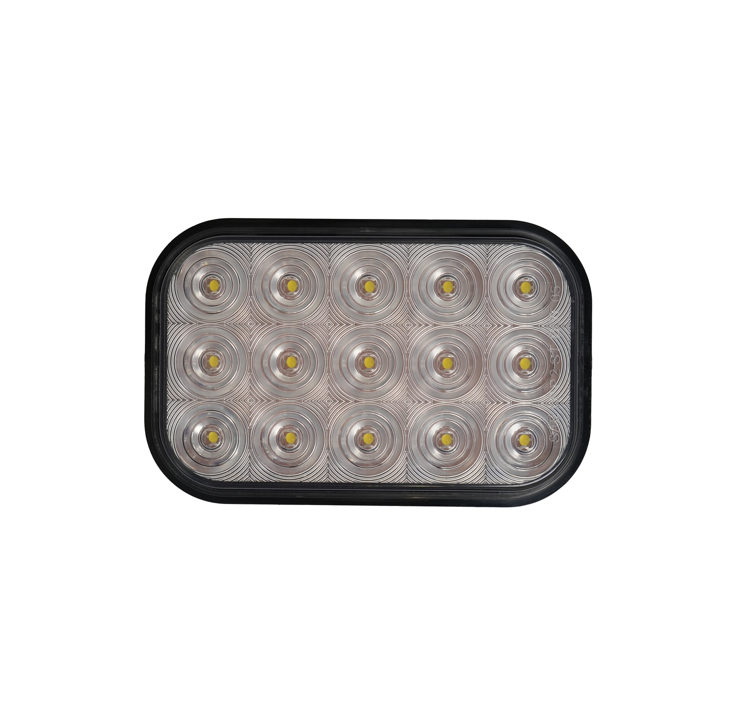 LED Light, Rectangular, 3,7/16" x 5,5/16", Utility, Back-Up, 15 LED, Clear