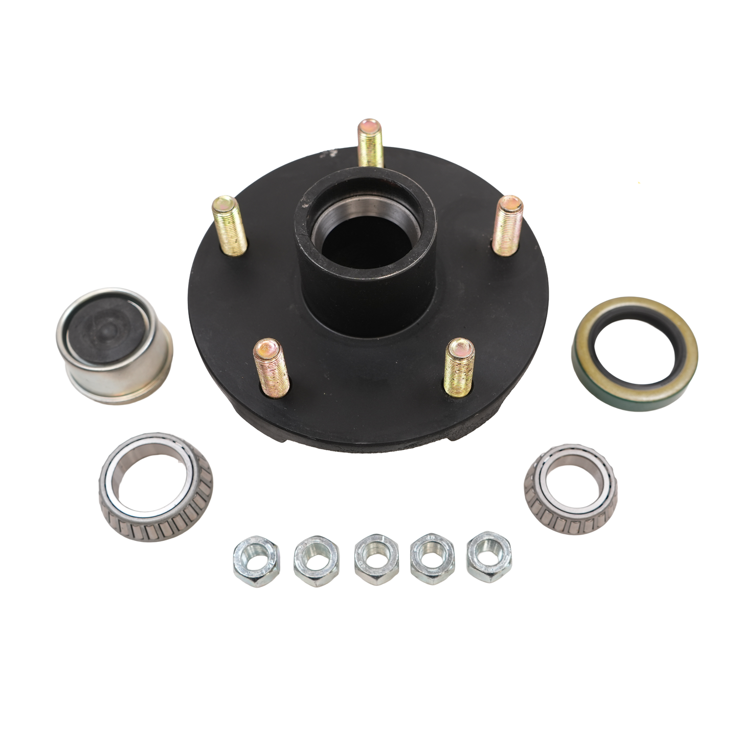 Hub, 5 on 5.5, For 3,500 Lbs. Idler Axle, Complete Kit
