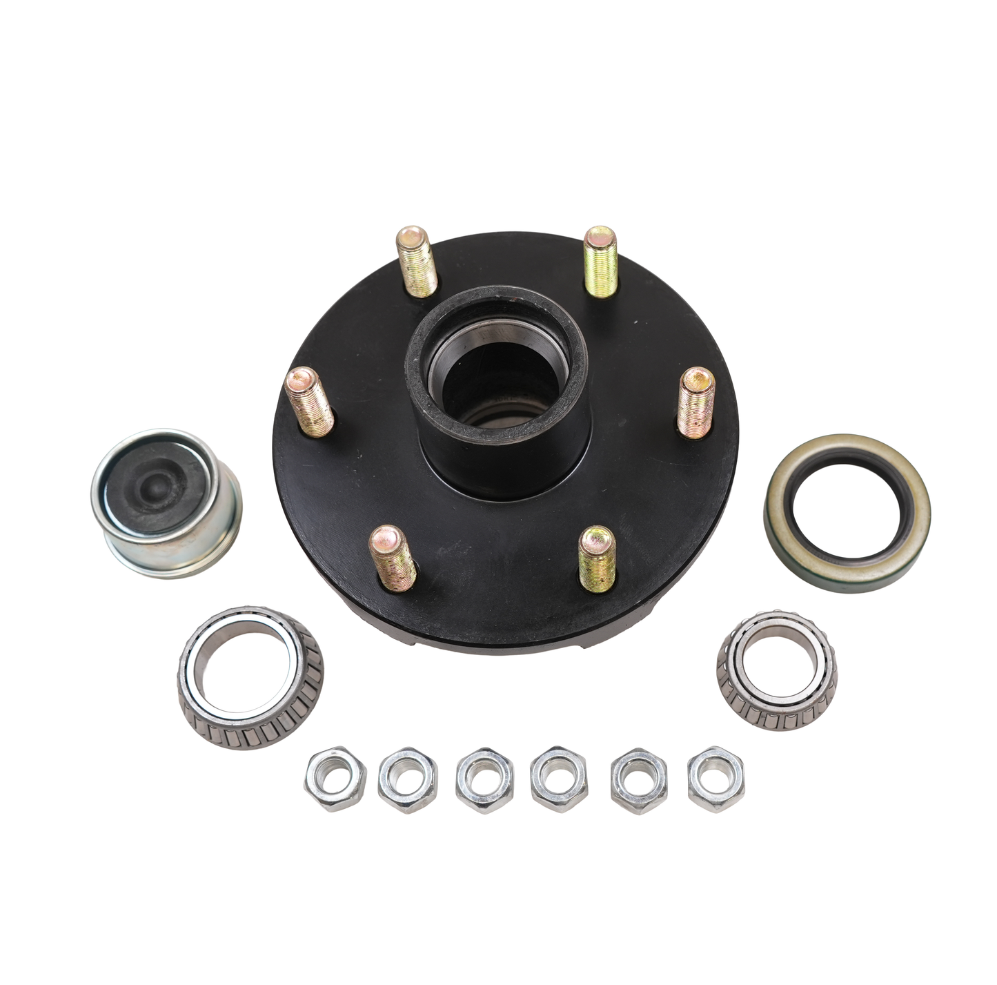 Hub, 6 on 5.5, For 3,500 Lbs. Idler Axle, Complete Kit