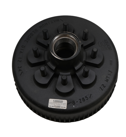 Hub/Drum, Dexter, 8 on 6.5, WHEEL STUDS: 5/8", For 8,000 Lbs. Brake Axle, Oil Bath, 008-285-10