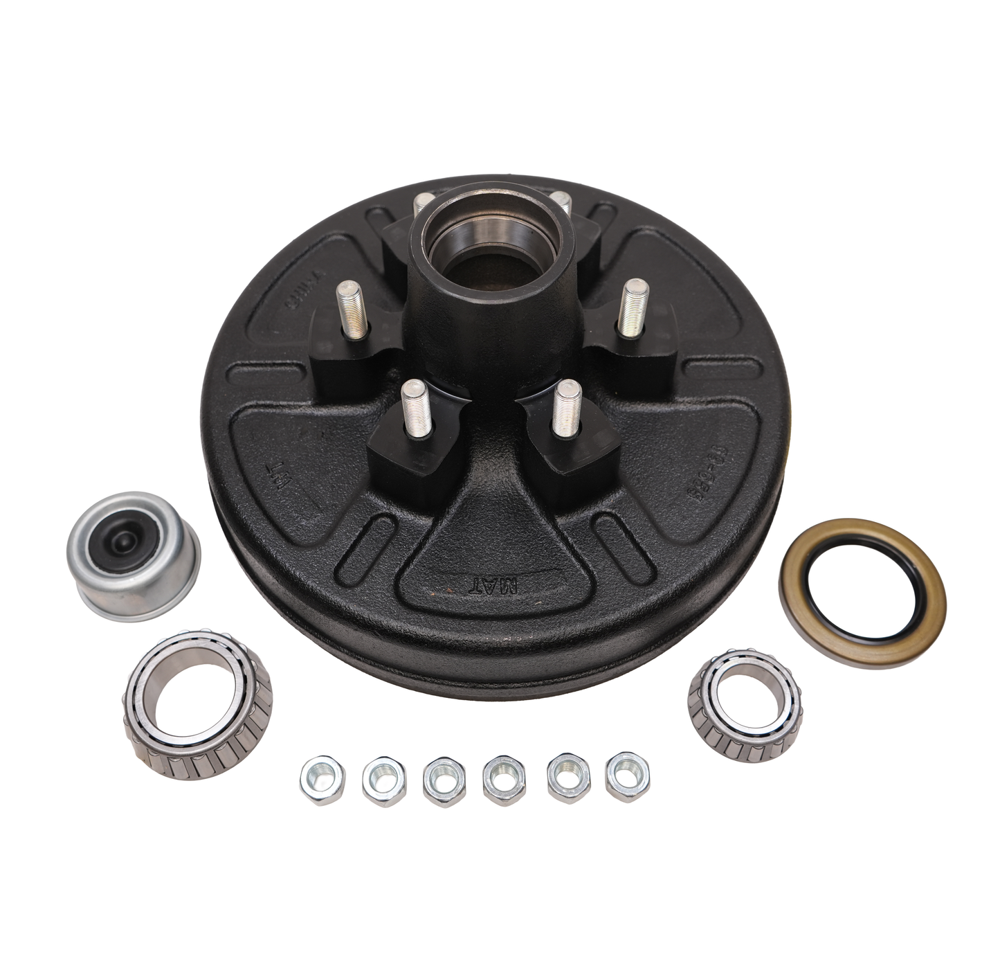 Drum, 6 on 5.5, For 5,200 Lbs. Brake Axle, Complete Kit