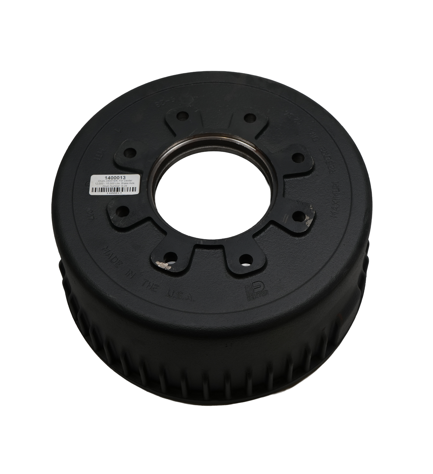 Drum, DEXTER, For Dexter 12,000 - 15,000 Lbs. Brake Axle, Drum Number: 9-28