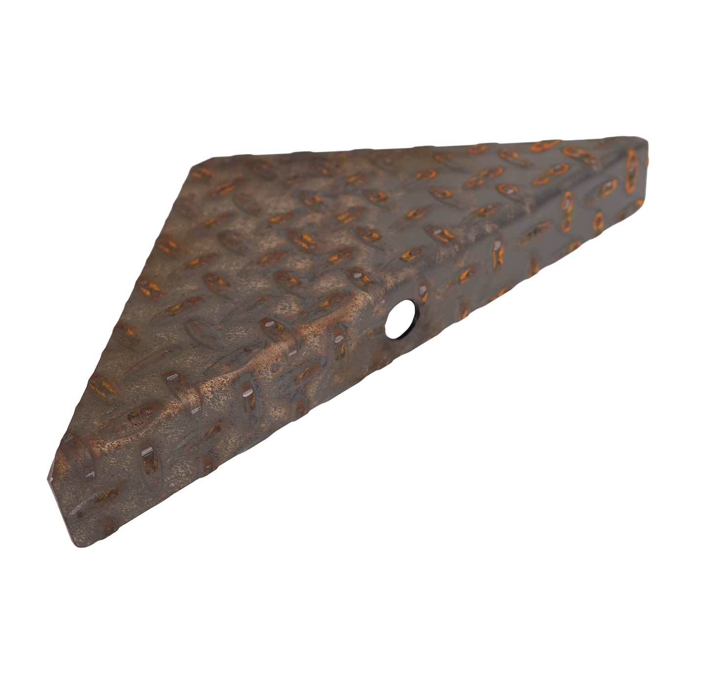 Fender Bracket, Diamond Plate, Triangle, with 3/4" Light Hole