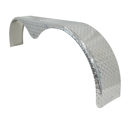 Fender, 9" x 72", Tandem, Aluminum, Diamond Plate, Tear Drop