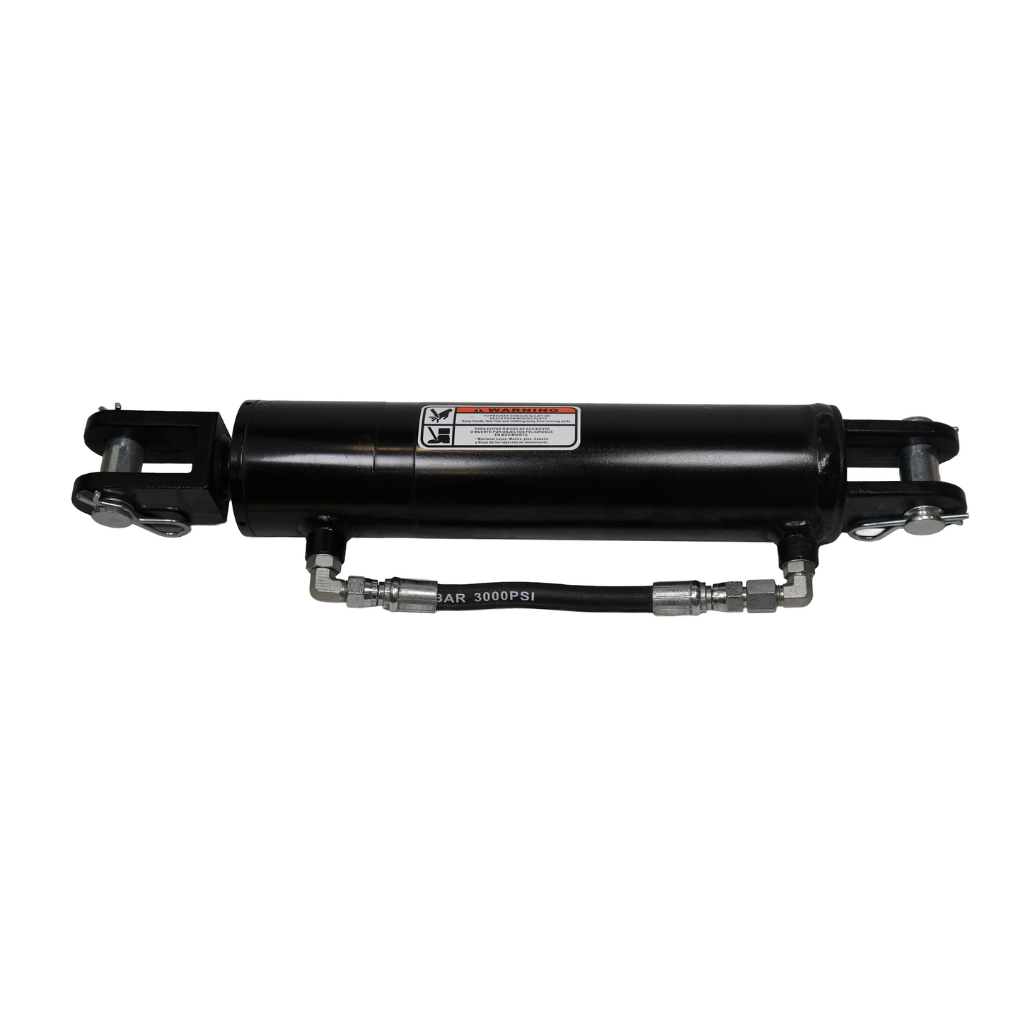 Hydraulic Cylinder Assembly, Tilt Deck / Tilt Bed, 3" x 10", with Pins/Cotter Keys Hose/Fittings