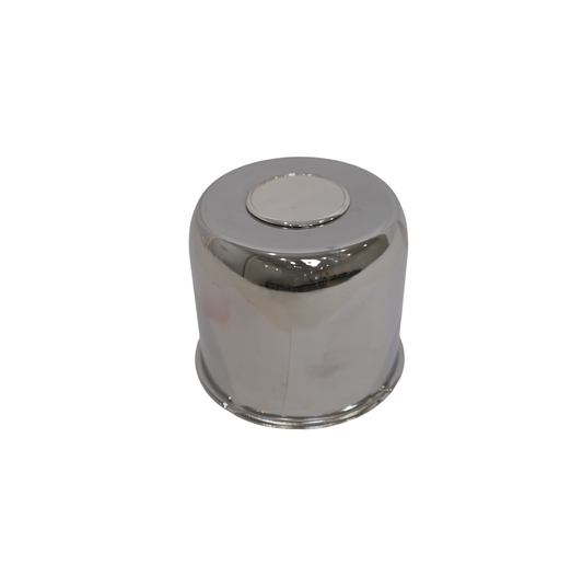 Cap Center, 4.82", Open End, Chromed, With Chromed Plug
