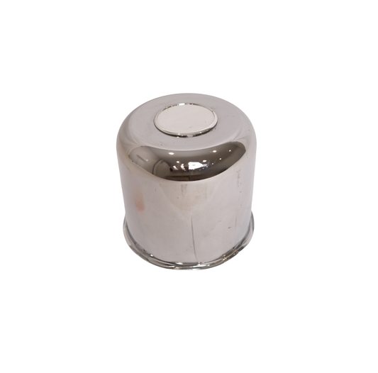 Cap Center, 5.125", Open End, Chromed, With Chromed Plug