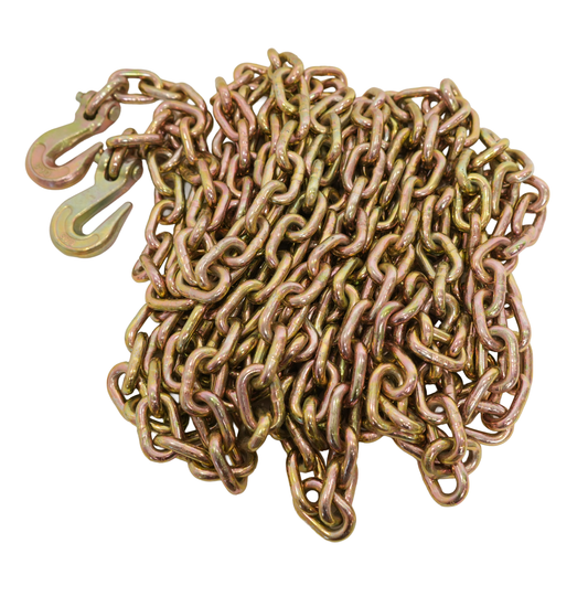Chain, 3/8" x 20', Grade 70, with Clevis Grab Hooks