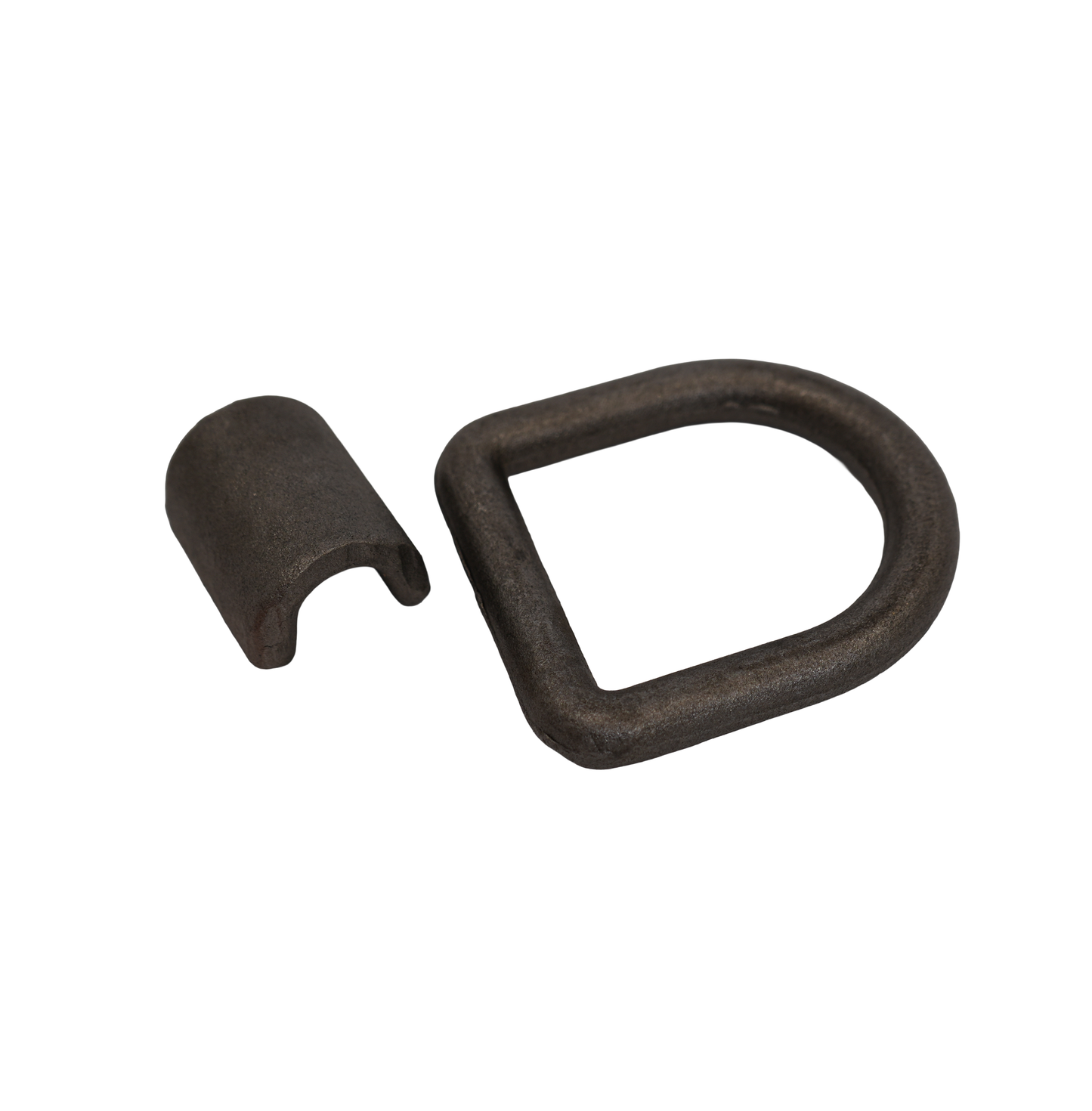 D-Ring, 1/2" Dia., 2.5" x 2.375", 12-K Cap., With Weld-On Clip