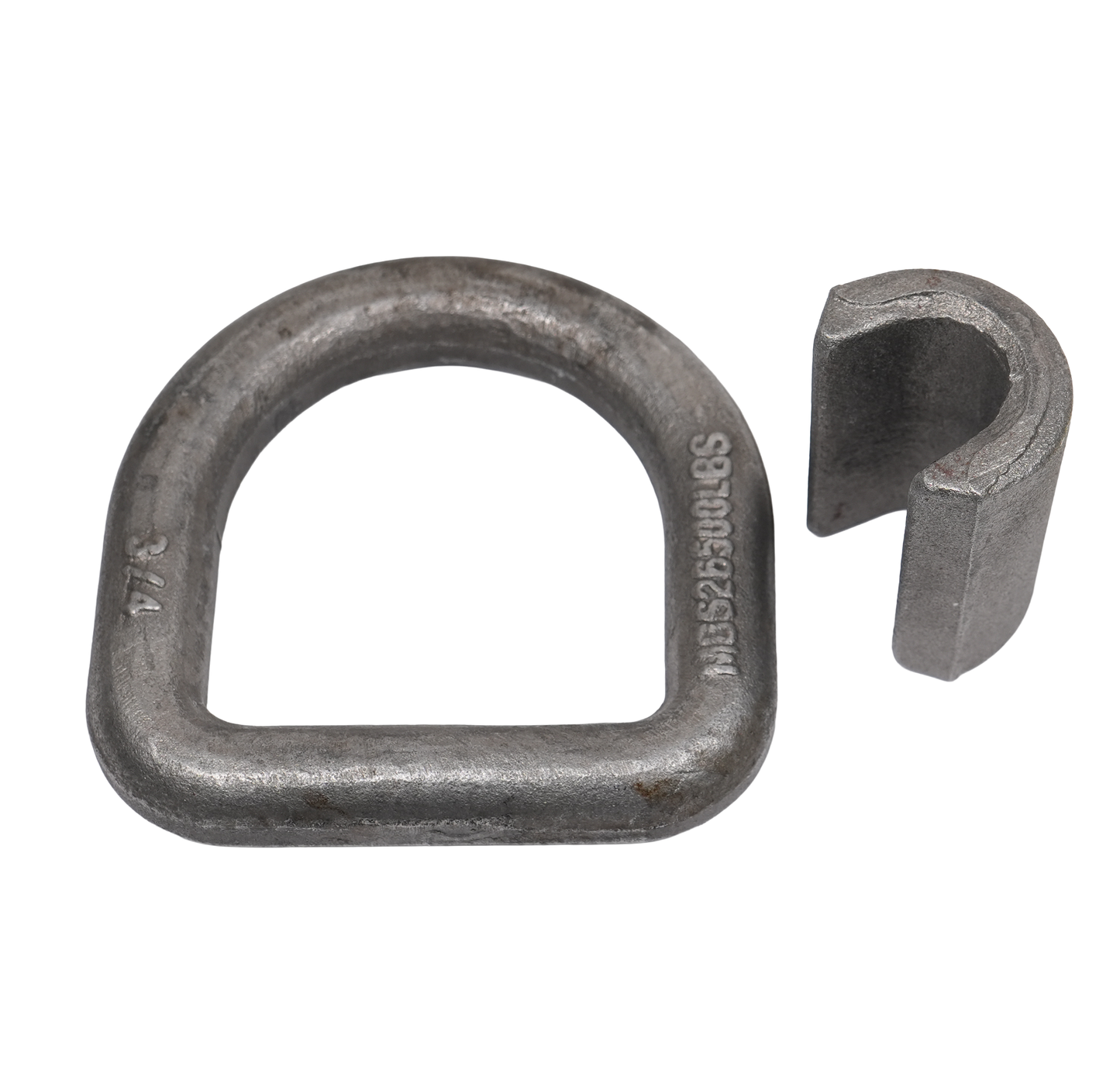 D-Ring, 3/4" Dia., 26.5-K, Inner Dia. 3" X 3", With Weld-On Clip