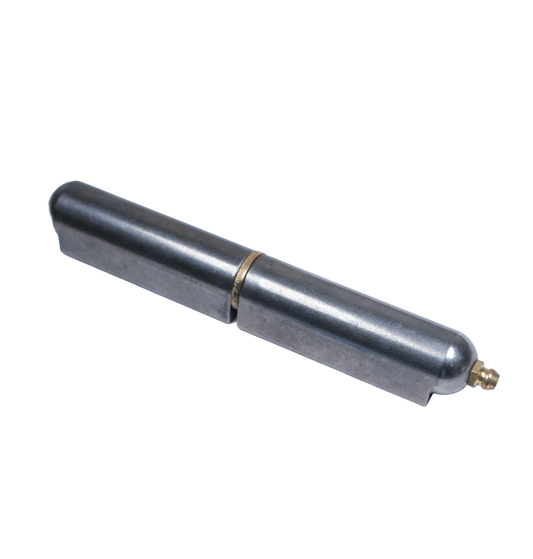 Hinge, Weld-On; Length: 5,3/4", Steel Body, Fixed Steel Pin, Brass Bushing, Grease Fitting