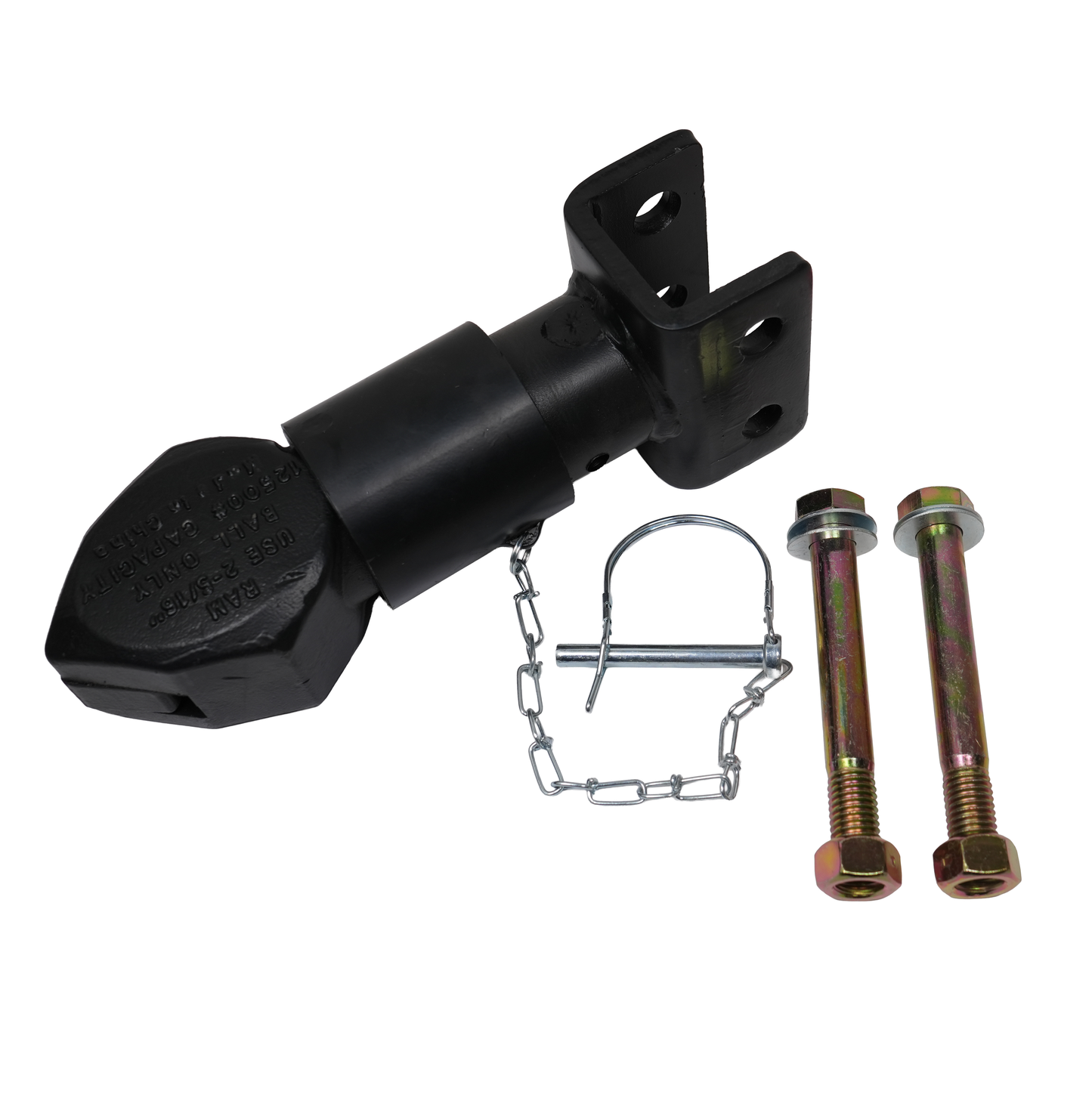 Coupler, RAM, Bulldog Style, Adjustable, 2,5/16", Black Finish, 12,500 Lbs., W/Bolts & Nuts