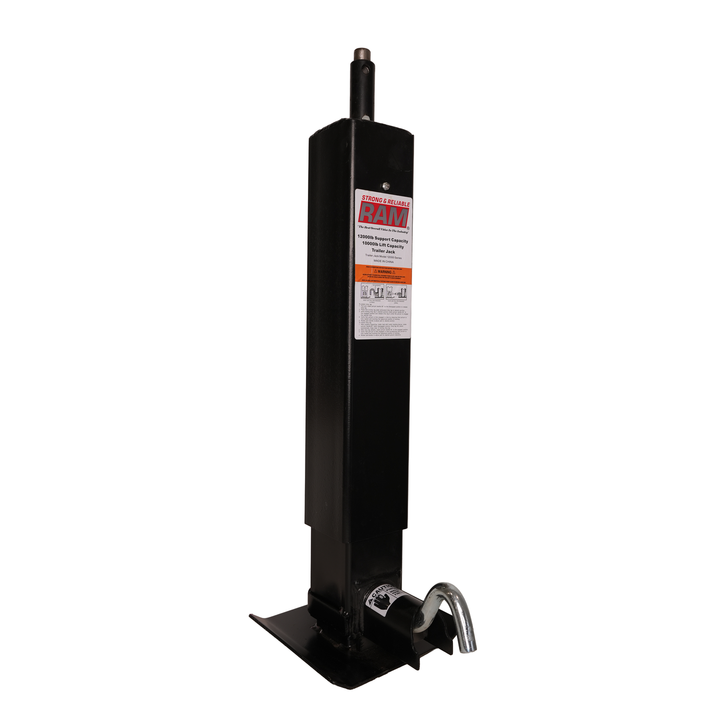 Jack, Ram, Import, 10,000 Lbs., Spring Return, Top Wind, Side Pin, W/Crank Handle
