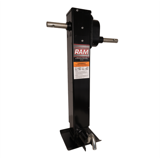 Jack, Ram, 2 Speed, 10,000 Lbs., Spring Return, SideWind, Front Pull, W/Crank Handle and Handle Clip