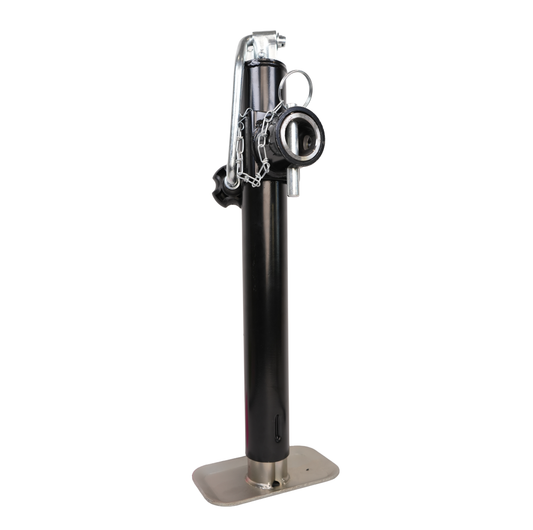 Jack, Ram, Import, Swivel, Top Wind, Pipe Mount, 15" Lift, 2,000 Lbs