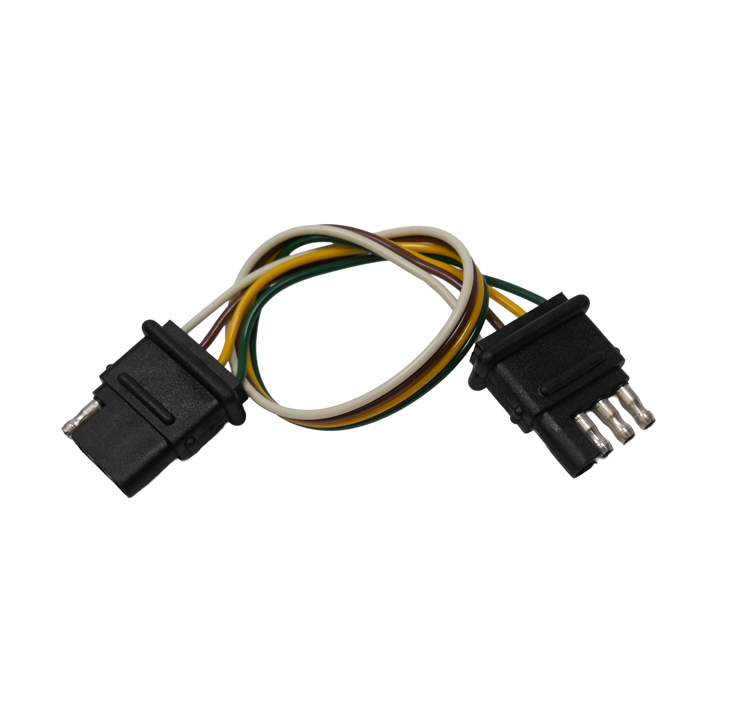 Connector, 4-Way, Flat, Male & Female, 12"