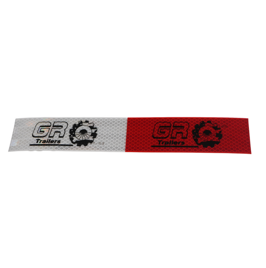 Conspicuity Tape, 3M, 2" Wide, Solid, 6" White & 6" Red, with GR Logo