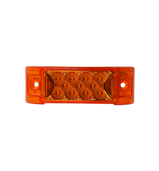 LED Light, Clearance/Marker, Amber, Rectangular, 6" x 2,1/16"