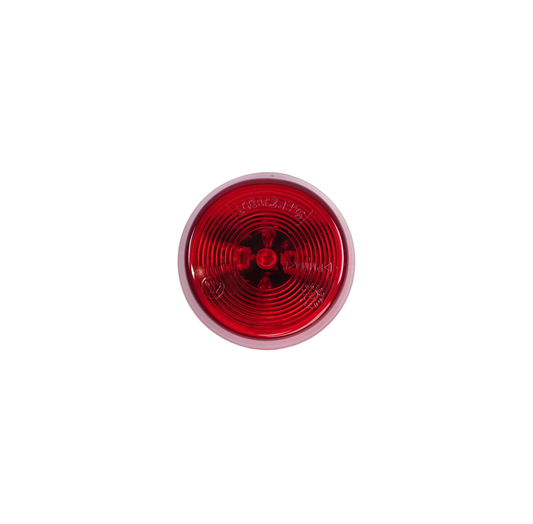 LED Light, 2,1/2" Round, Clearance/Marker, 3 Diode, Red