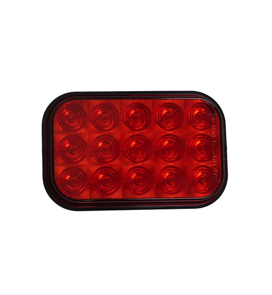LED Light, Rectangular, 3,7/16" x 5,5/16", Stop, Turn & Tail, Red