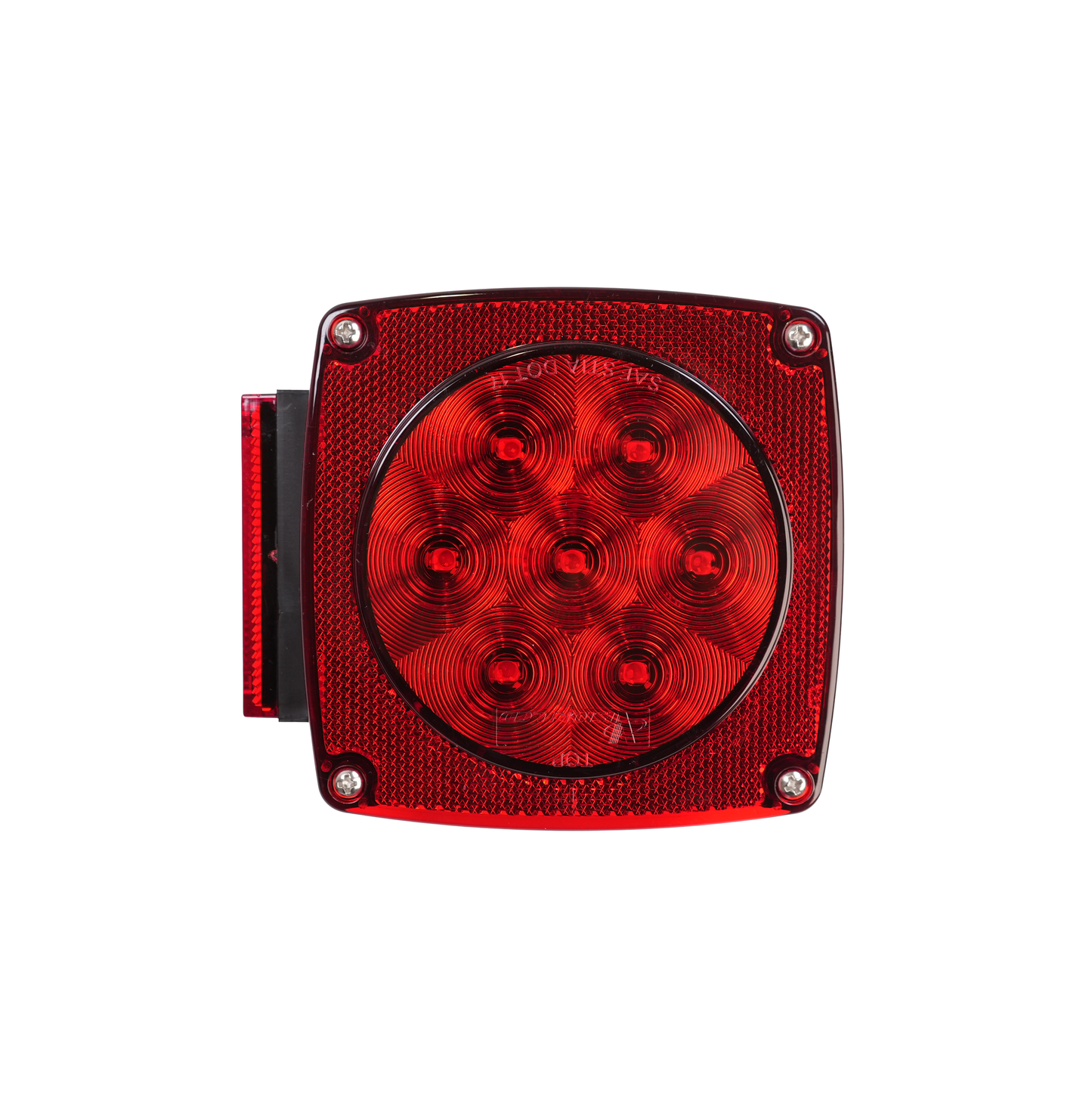 LED Light, Square, Stop, Turn & Tail, W/O License Illuminator, Submersible, for Over/Under 80" Wide Application