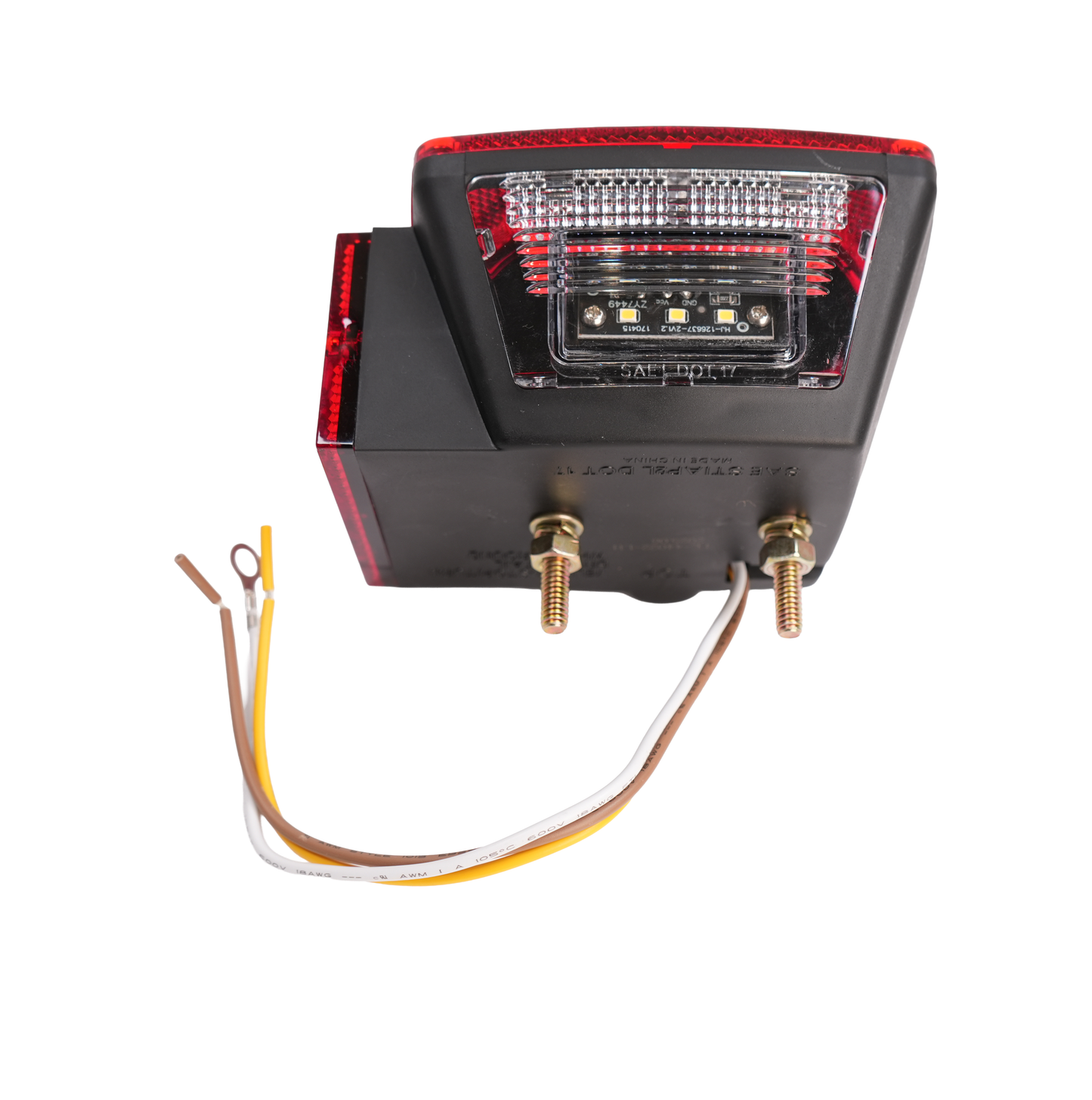LED Light, Square, Stop, Turn & Tail, With License Illuminator, Submersible, for Over/Under 80" Wide Application