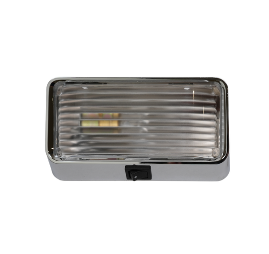 Incandescent Dome Light, Rectangular, Clear, W/On-Off Switch
