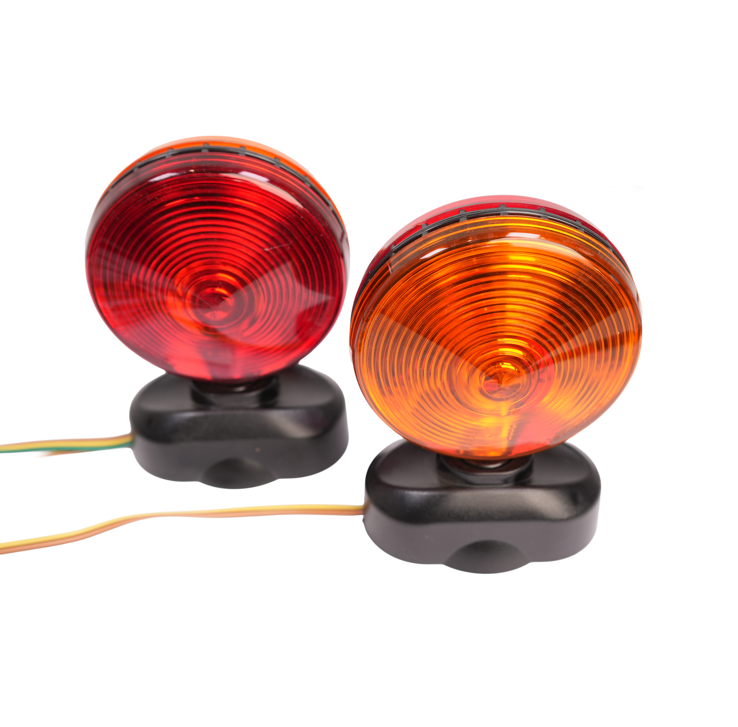 Incandescent Double Face Magnetic Tow Light Kit, With 25' Four-Wire Harness And Flat Connector