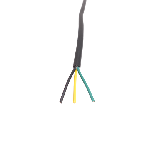 3-Way 18 Gauge Jacketed Trailer Cable-Pressure Type; Inner Wires: 18 Gauge, 1 BLACK, 1 GREEN, & 1 YELLOW