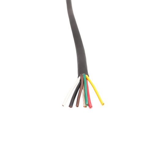 6-Way, (18/4 ~ 14/2), Jacketed Trailer Cable-Pressure Type; Inner Wires