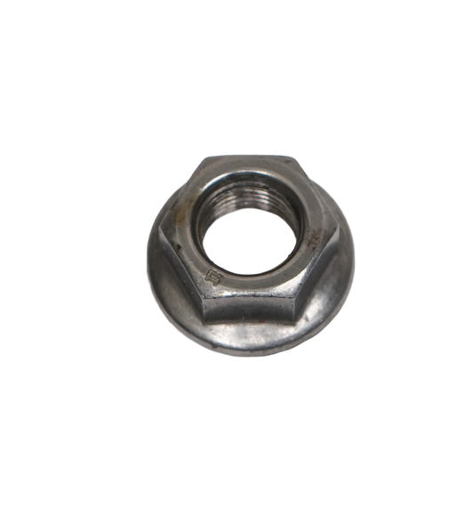 Nut, Hex, Serrated Flange, 1/2"-20, Grade A, Plain, Fine Tread