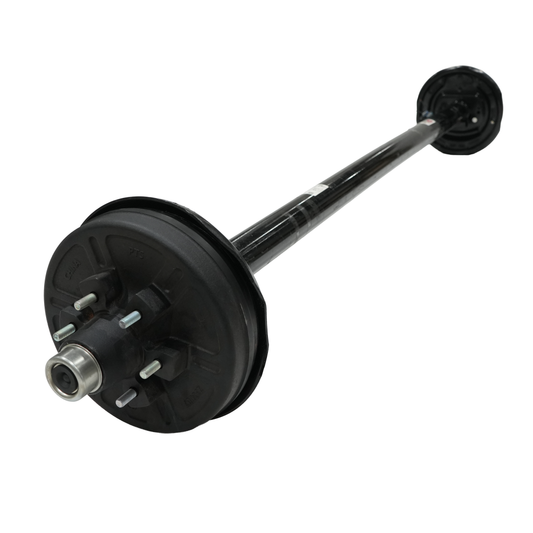 6,000 Lbs. Straight Electric Brake Axle, Hub Face: 62", Spring Center: 48", Hub: 6550, Spring: NO, Flange: Yes, Brakes: Electric, Spindle: E-Z Lube, CAMBERED