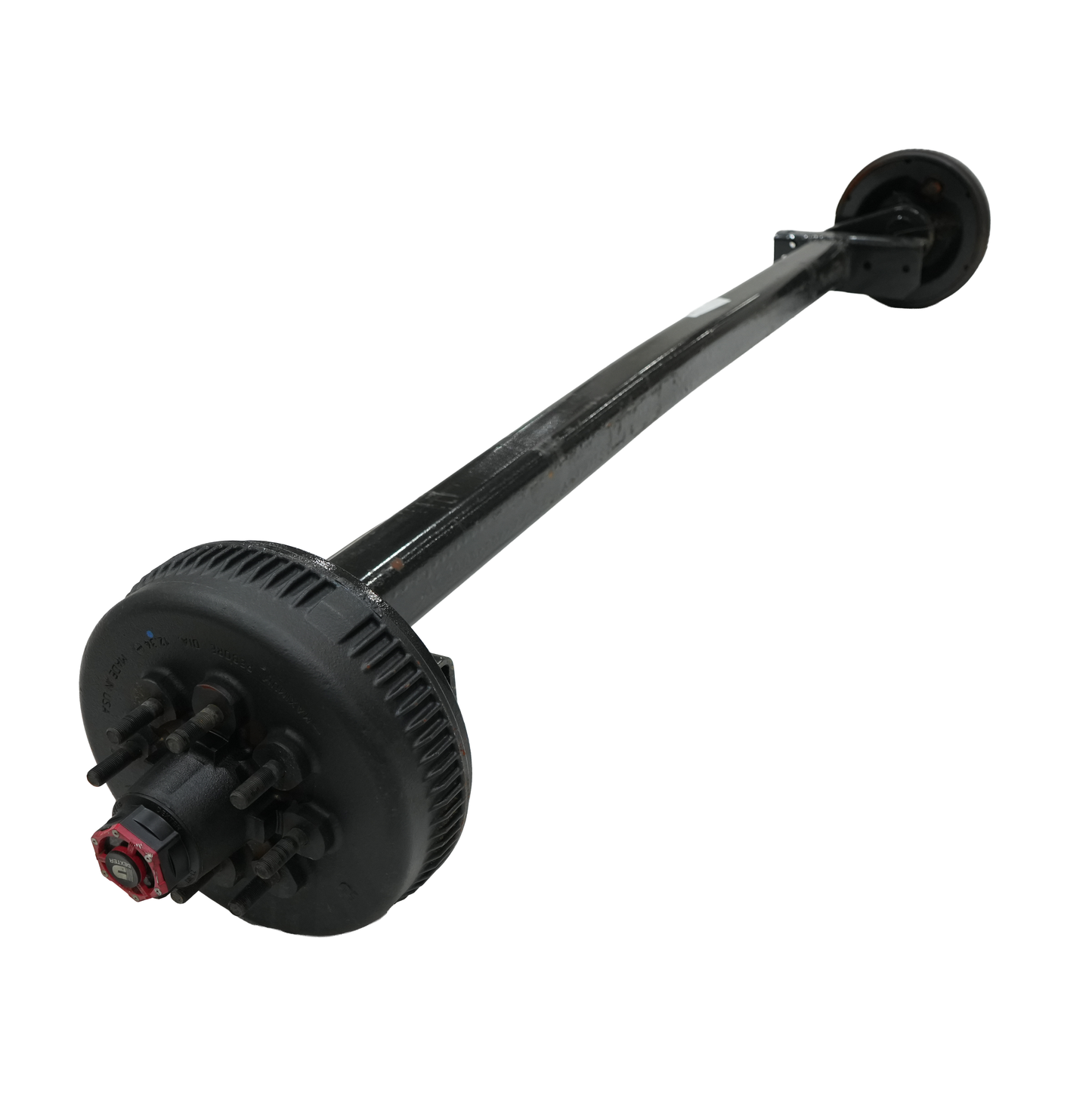 8,000 Lbs. DEXTER Torsion Elec. Brake Axle, Hub Face: 93,1/2", Between Arms: 80", Outside to Outside Mounting Brackets: 78,1/2", Hub: 8650, WHEEL STUDS: 5/8", Brake: Electric 2.5 " Wide, Spindle: Oil Bath, Arm Degree: 22.5° Up