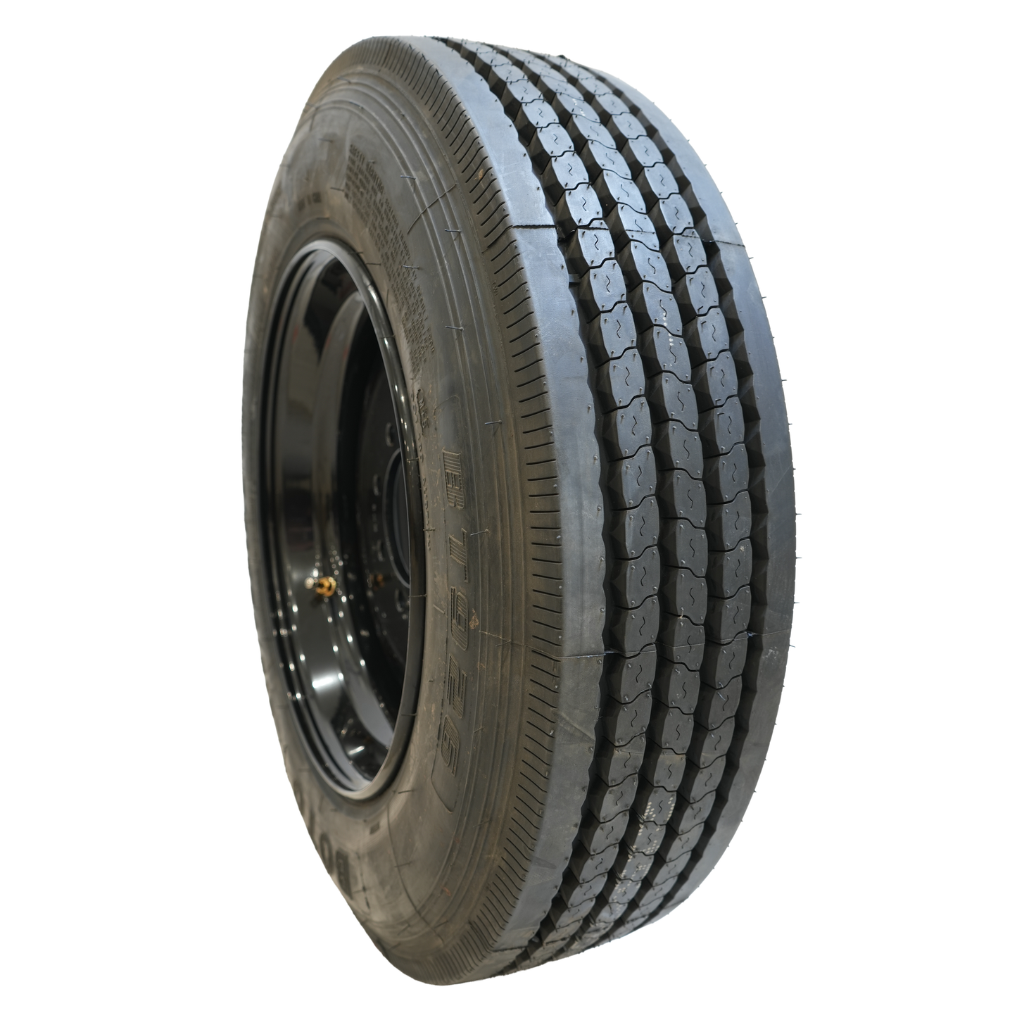 215/75R17.5 Radial Tire, 16 Ply, On 17.5" X 6.75", 8 On 6.5 Single Black Mod Wheel, BOTO