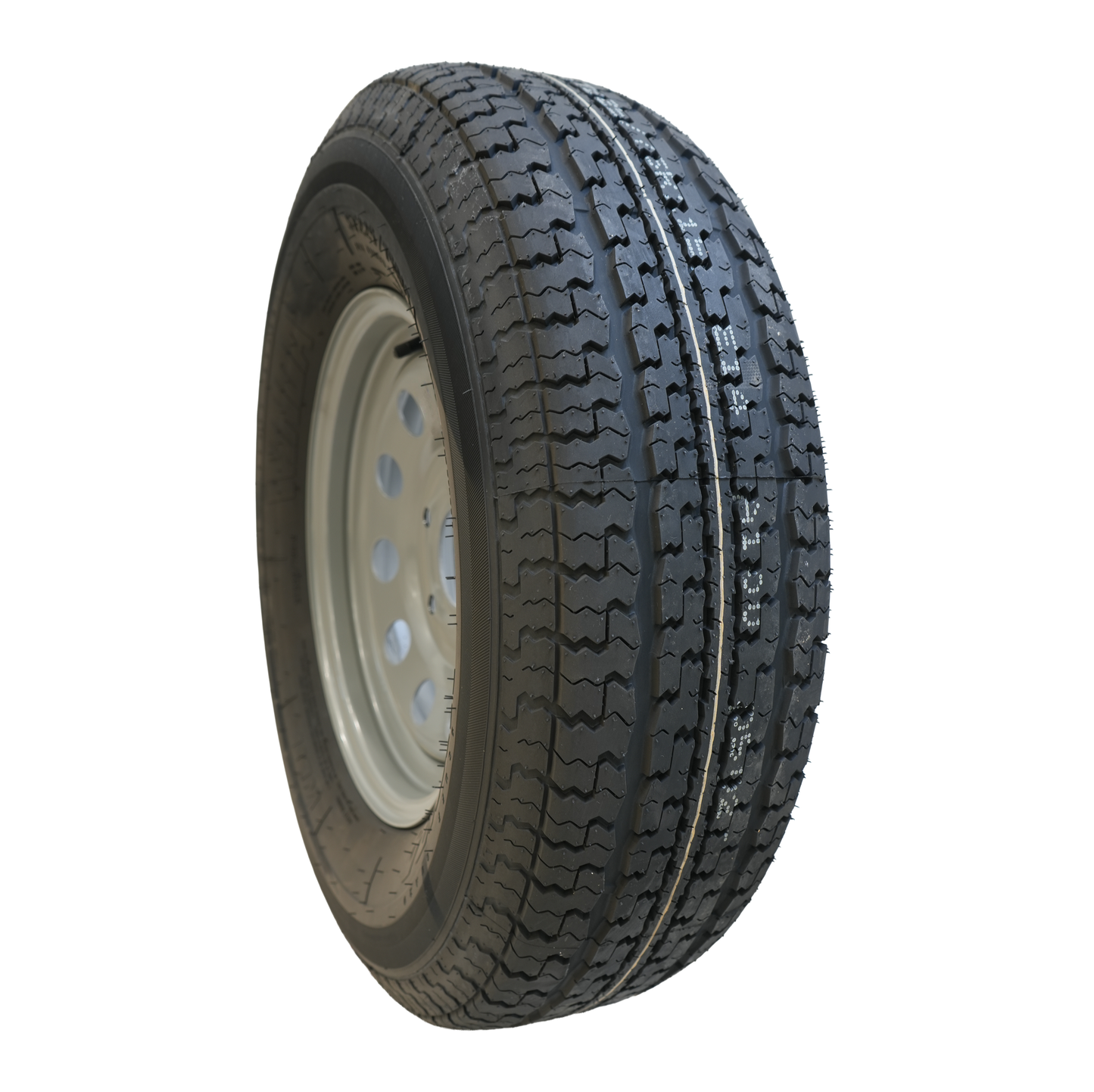 ST225/75R15 Radial Tire, 10 Ply, On 15" X 5", 5 On 5 Silver Mod Wheel, WINDA