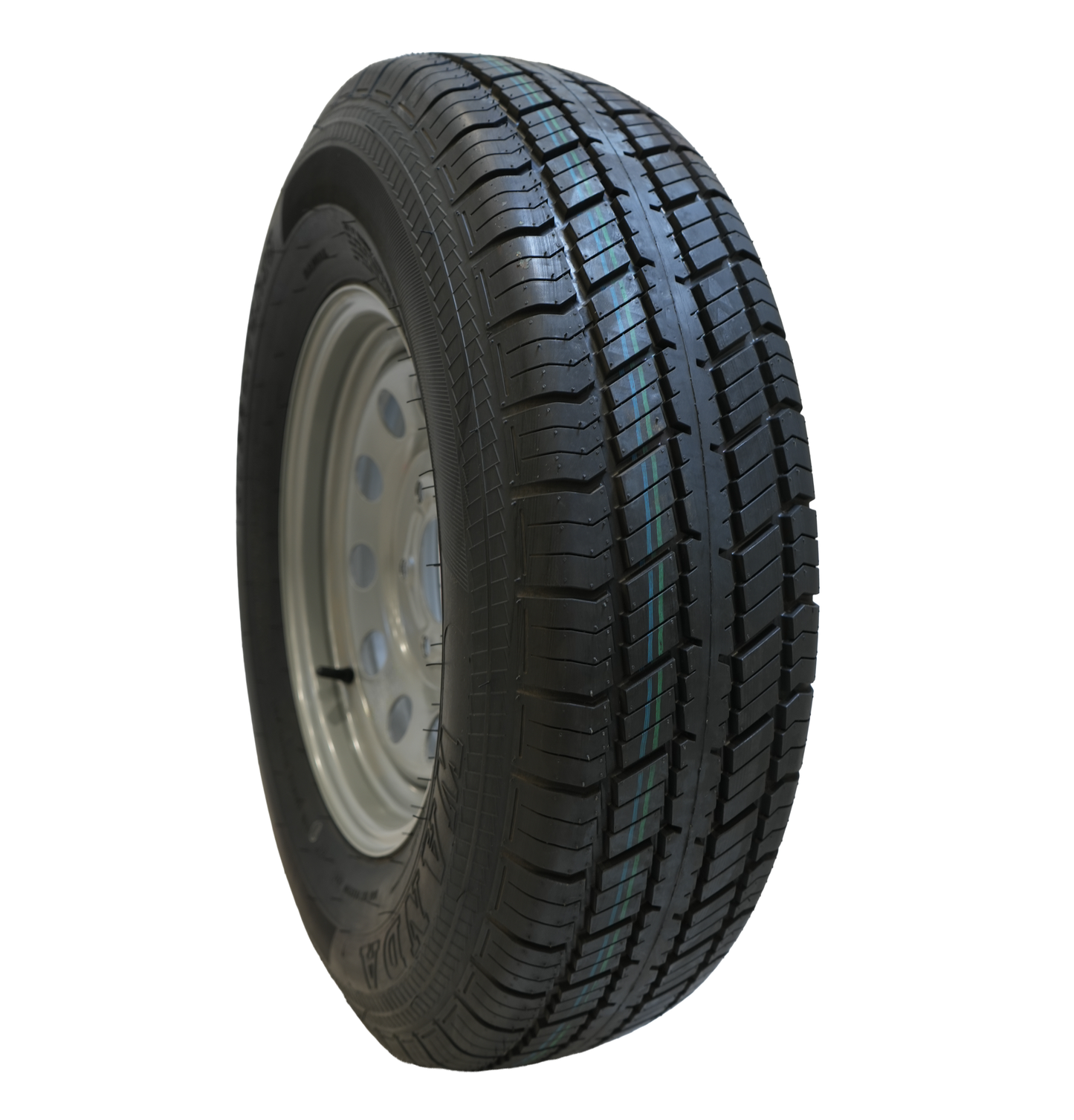 ST225/75R15 Radial Tire, 8 Ply, On 15" X 5", 5 On 5 Silver Mod Wheel, WANDA