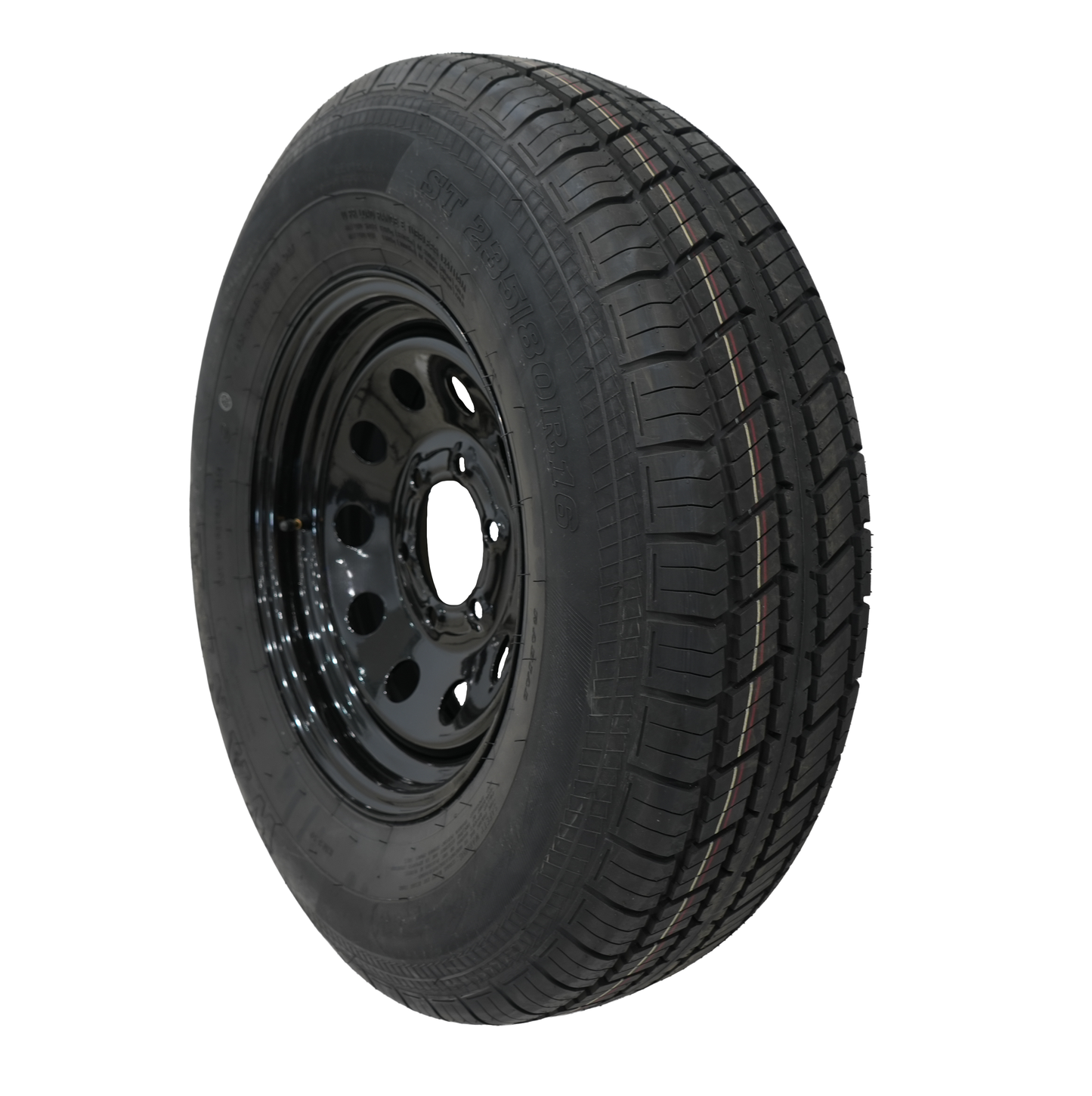 ST235/80R16 Radial Tire, 10 Ply, On 16" X 6", 6 On 5.5 BLACK MOD Wheel, WANDA