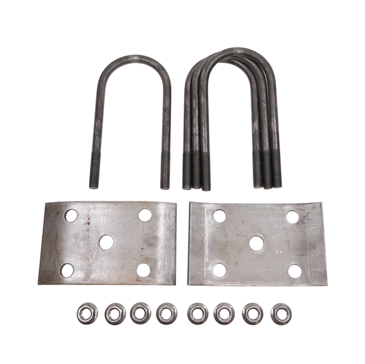 U-Bolt Kit, Round, 5,200 - 7,000 Lbs., 9/16", Boxed